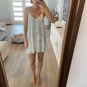 Grey and white sundress